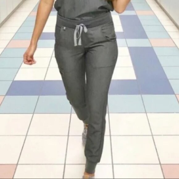 Figs Pants - FIGS Zamora Jogger Scrub Pant Graphite Gray S TW2003